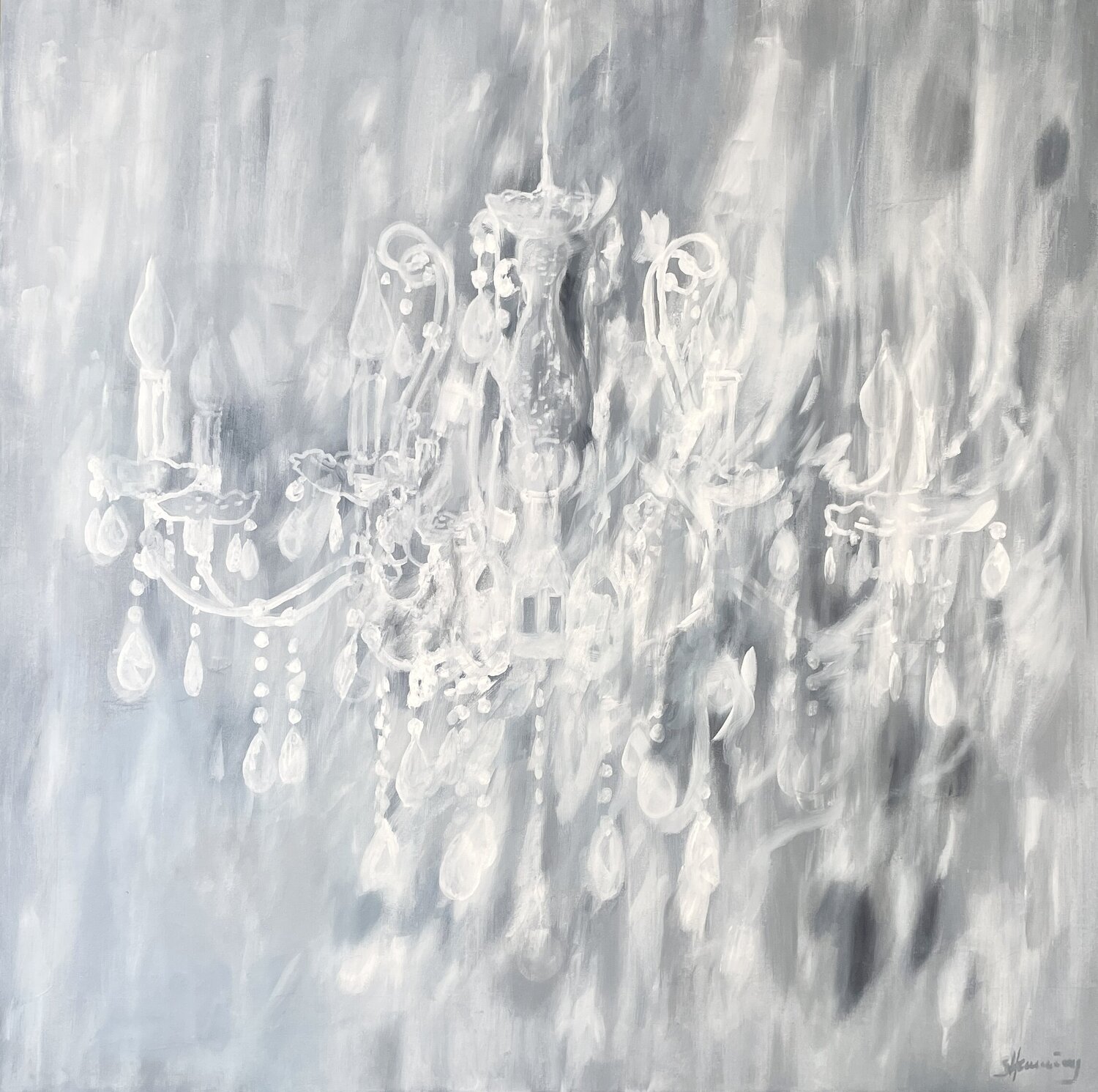 CHANDELIER Villa Damaso Sabine Hemming Originalgemälde zu verkaufen