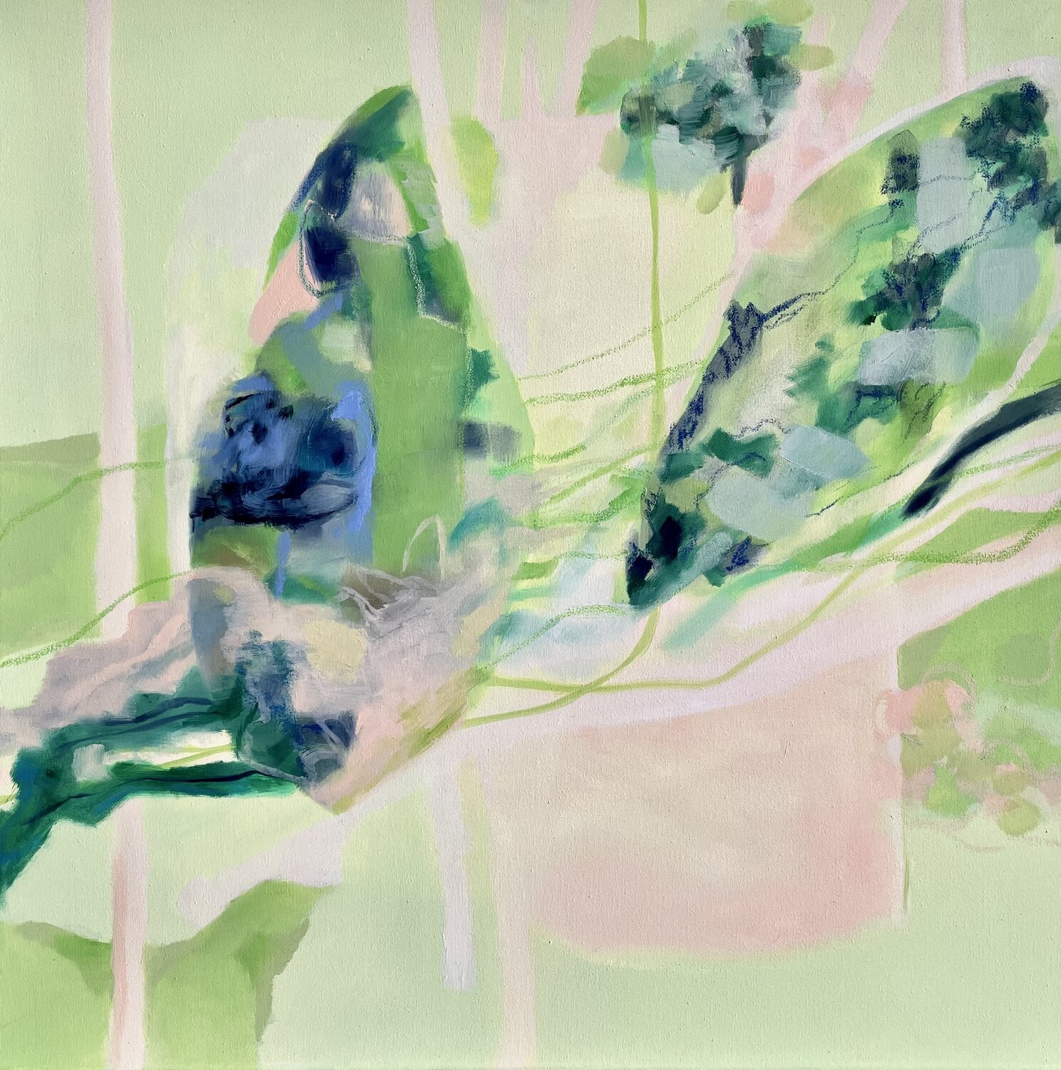 GREEN EYES Seelenstücke "Frühling" Sabine Hemming Originalgemälde zu verkaufen