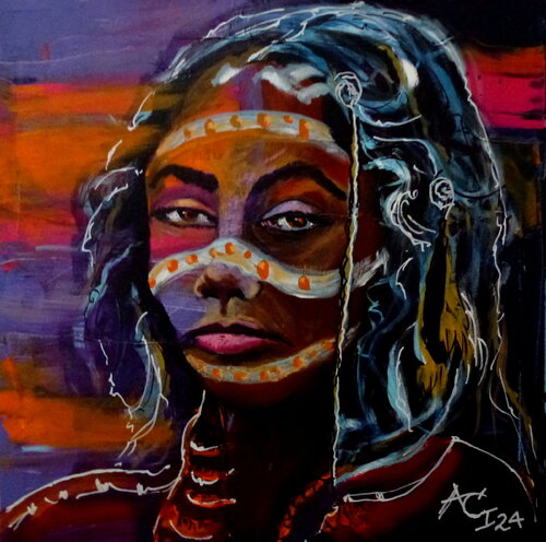 junge Aborigine di Johann Acher, Pittura in vendita su Singulart