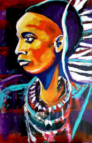 Afrikanerin di Johann Acher, Pittura in vendita su Singulart