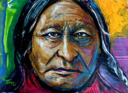 Citting Bull von Johann Acher, Malerei kaufen auf Singulart