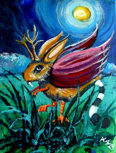 Wolpertinger von Johann Acher, Malerei kaufen auf Singulart