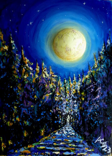 Vollmondnacht by Johann Acher, Painting for Sale on Singulart