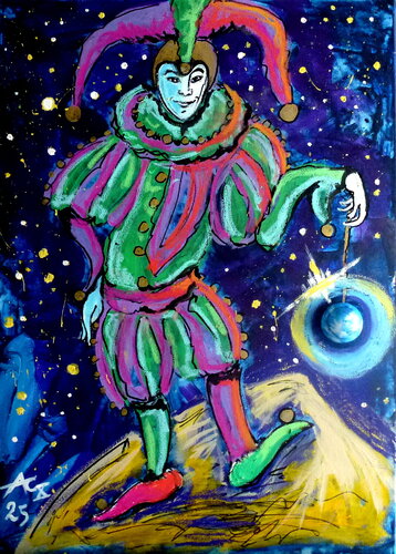 Harlekin von Johann Acher, Malerei kaufen auf Singulart