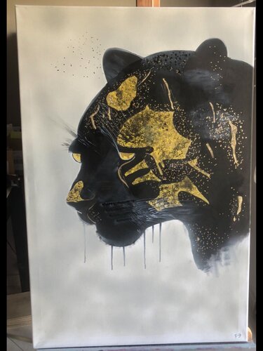 Jaguar herido von Francisco Serrano García, Malerei kaufen auf Singulart