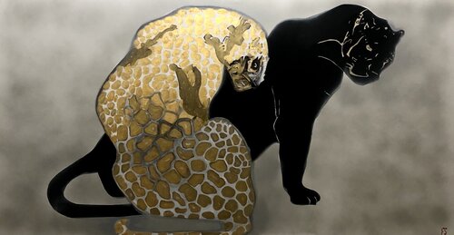 Cortejo de panteras von Francisco Serrano García, Malerei kaufen auf Singulart