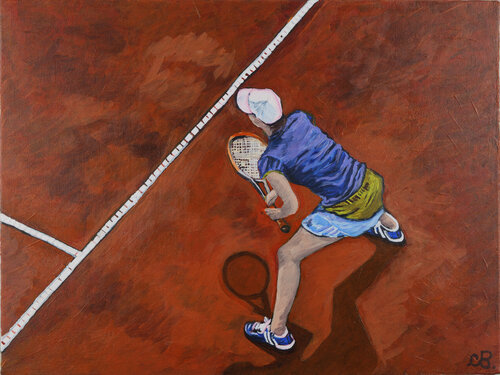 Tennis and the memory of the line # 1 di Cinzia Beretta, Pittura in vendita su Singulart
