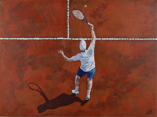 Tennis and the memory of the line # 3 von Cinzia Beretta, Malerei kaufen auf Singulart
