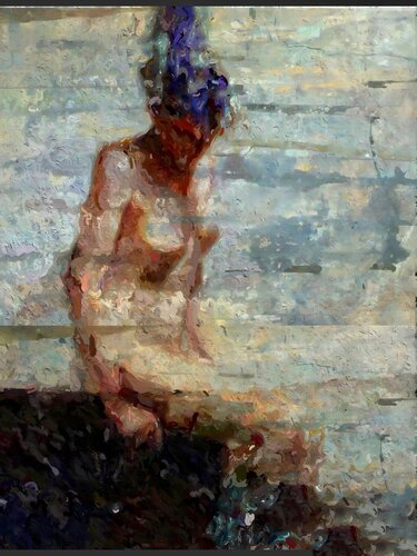Woman - Night Flower von Marina Fedorova, Malerei kaufen auf Singulart