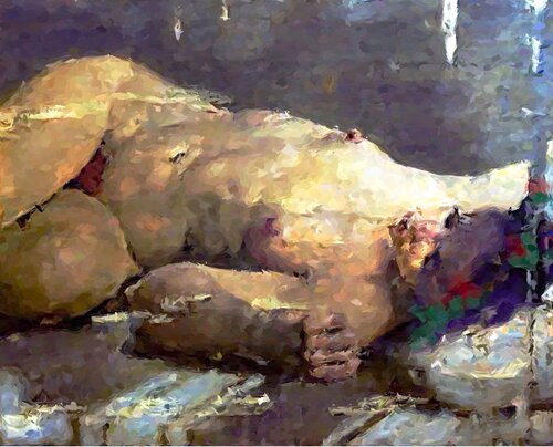 Beautiful woman on dreams., woman figure di Marina Fedorova, Pittura in vendita su Singulart