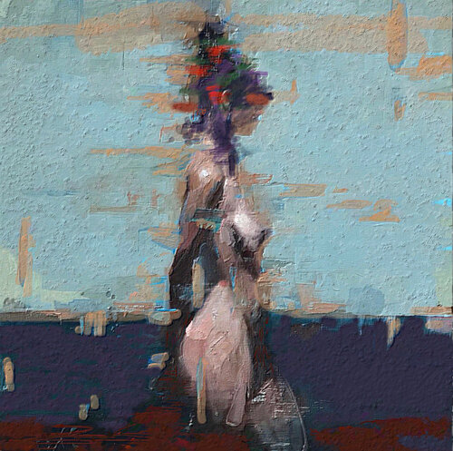 Woman with Flowers von Marina Fedorova, Malerei kaufen auf Singulart
