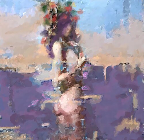 Red Roses, portrait Lady di Marina Fedorova, Pittura in vendita su Singulart