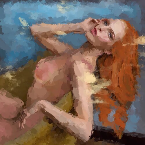 Aquamarine Energy" di Marina Fedorova, Pittura in vendita su Singulart