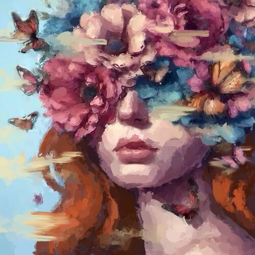 NOT JUST BUTTERFLIES di Marina Fedorova, Pittura in vendita su Singulart
