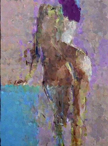 LOOKING AT THE SUNSET par Marina Fedorova, Peinture en vente sur Singulart