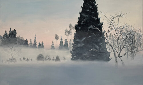 Winter morning by Maruta Konceviča, Painting for Sale on Singulart
