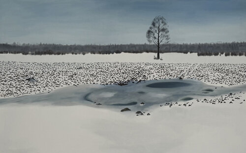 Sleeping field by Maruta Konceviča, Painting for Sale on Singulart