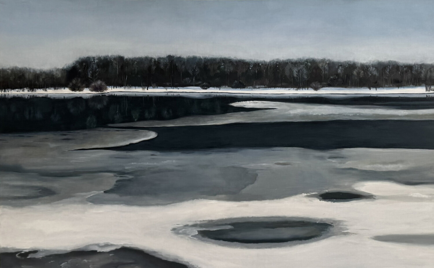 The Thawing Daugava Maruta Konceviča Origineel schilderij te koop