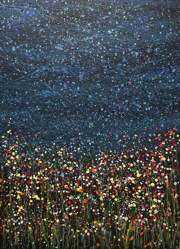 Field at night van Ivan Didovodiuk, Schilderij te koop op Singulart