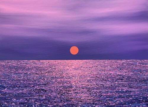 Sunset at sea di Ivan Didovodiuk, Pittura in vendita su Singulart