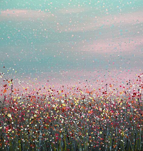Field with flowers 52 de Ivan Didovodiuk, Pintura a la venta en Singulart