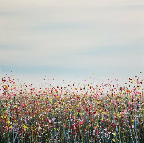 Field with flowers 53 van Ivan Didovodiuk, Schilderij te koop op Singulart