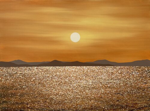 Sunset at sea 2 by Ivan Didovodiuk, Painting for Sale on Singulart