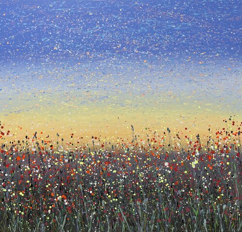 Field with flowers 61 van Ivan Didovodiuk, Schilderij te koop op Singulart