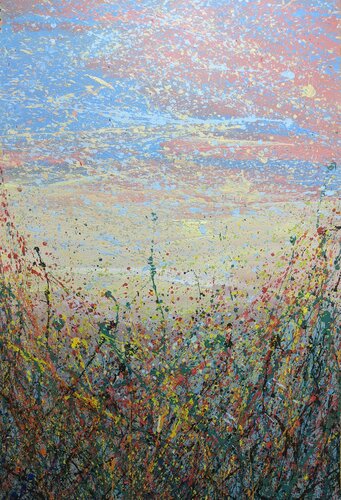Field with flowers di Ivan Didovodiuk, Pittura in vendita su Singulart