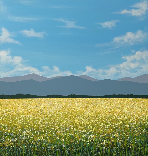 Field with flowers 92 di Ivan Didovodiuk, Pittura in vendita su Singulart