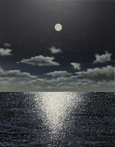 Moonlight on the Black Sea van Ivan Didovodiuk, Schilderij te koop op Singulart
