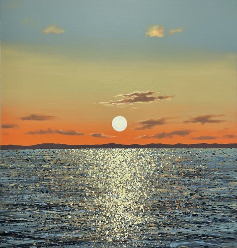 Sunset on the sea 4 di Ivan Didovodiuk, Pittura in vendita su Singulart