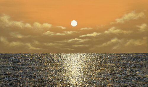 Sunset on the sea 7 van Ivan Didovodiuk, Schilderij te koop op Singulart
