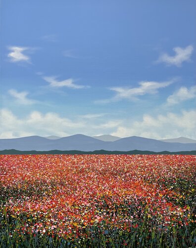 Field with flowers 98 di Ivan Didovodiuk, Pittura in vendita su Singulart
