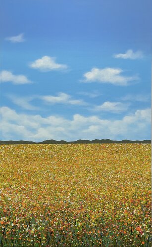 Field with flowers 100 di Ivan Didovodiuk, Pittura in vendita su Singulart
