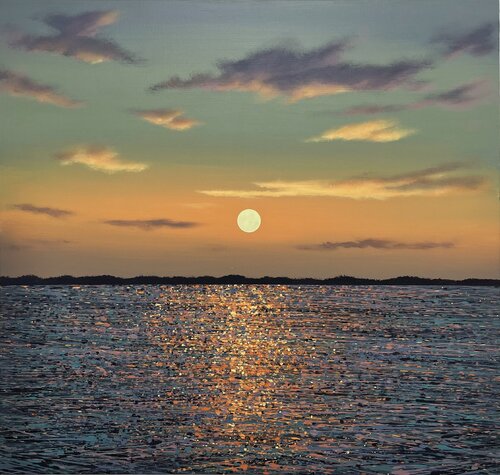 Sunset on the sea 10 di Ivan Didovodiuk, Pittura in vendita su Singulart