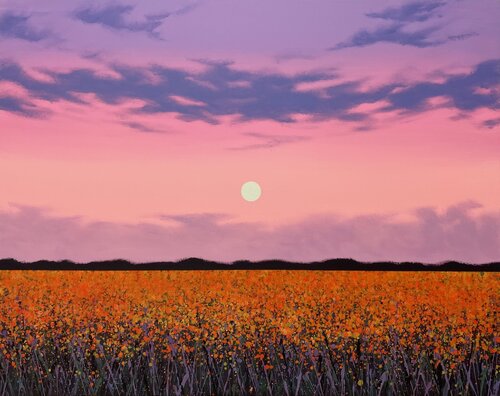Sunset in the field 6 di Ivan Didovodiuk, Pittura in vendita su Singulart