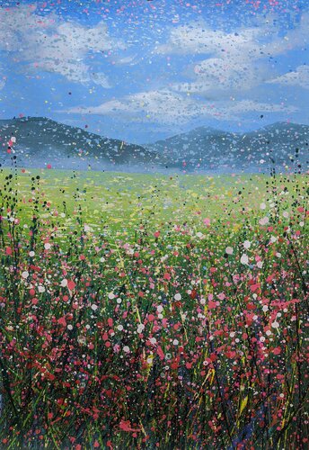 Flowers in the field by Ivan Didovodiuk, Painting for Sale on Singulart