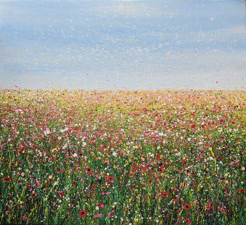Field with flowers van Ivan Didovodiuk, Schilderij te koop op Singulart