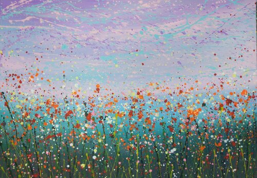 Field with flowers 10 di Ivan Didovodiuk, Pittura in vendita su Singulart