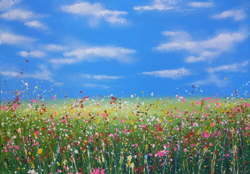 Field with flowers 12 di Ivan Didovodiuk, Pittura in vendita su Singulart