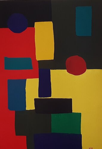 Lune - Fuoco - Abisso by Aline De Souza Lopes, 회화 for Sale on Singulart