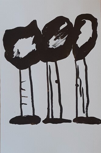 Fuga di Alberi by Aline De Souza Lopes, Work on Paper for Sale on Singulart