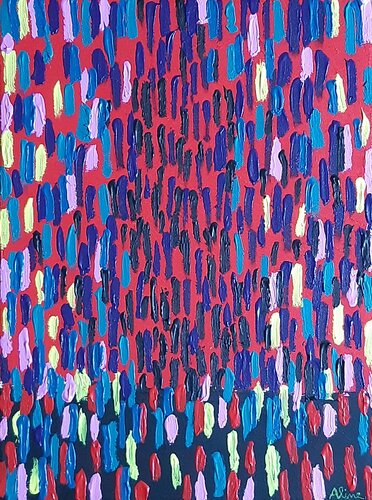 Le vie del fuoco by Aline De Souza Lopes, 회화 for Sale on Singulart