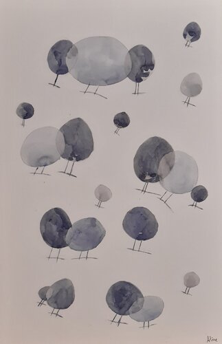 Trasparenze Sospensive van Aline De Souza Lopes, Werk op papier te koop op Singulart