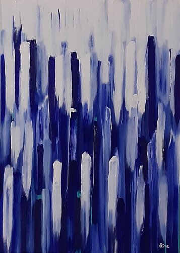 Torri blu de Aline De Souza Lopes, Pintura a la venta en Singulart