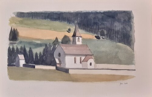 Sacro Rifugio de Aline De Souza Lopes, Obra en papel a la venta en Singulart