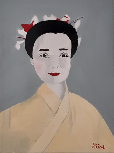 La Geisha di Puccini von Aline De Souza Lopes, Malerei kaufen auf Singulart