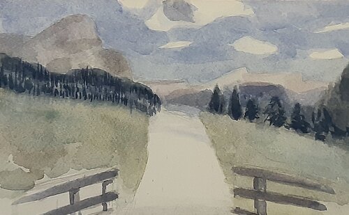 Il Sentiero di Montagna di Aline De Souza Lopes, Opera su carta in vendita su Singulart