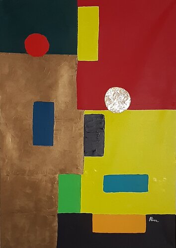 Lune - Oro - Abbisso von Aline De Souza Lopes, Malerei kaufen auf Singulart